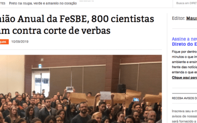 Na reunião anual da FeSBE, 800 cientistas protestam contra cortes de verbas
