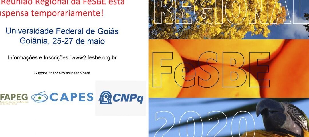 Reunião Regional da FeSBE está suspensa temporariamente!